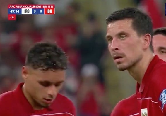 Timnas Indonesia Imbang Lawan Irak di Babak Pertama